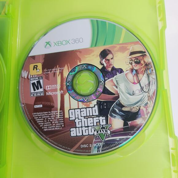Grand Theft Auto V Five XBOX Live Video Game 2013 TESTED w/Booklet & Poster - Picture 5 of 6